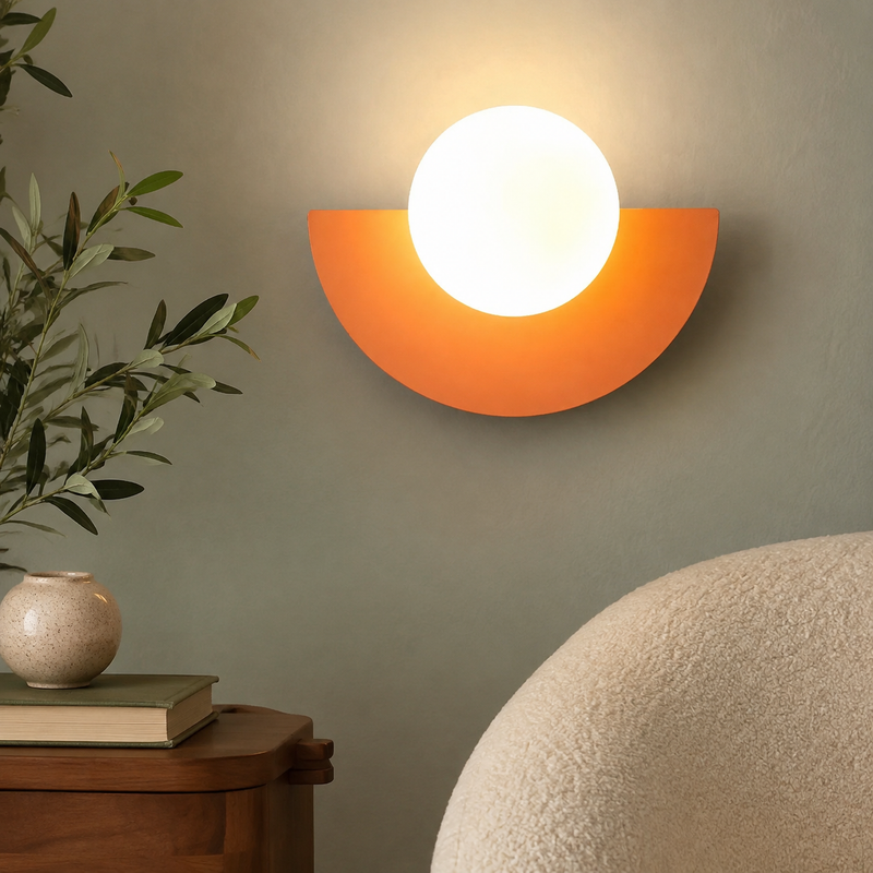 Kleurrijke Wandlamp Ronde Glazen Bol