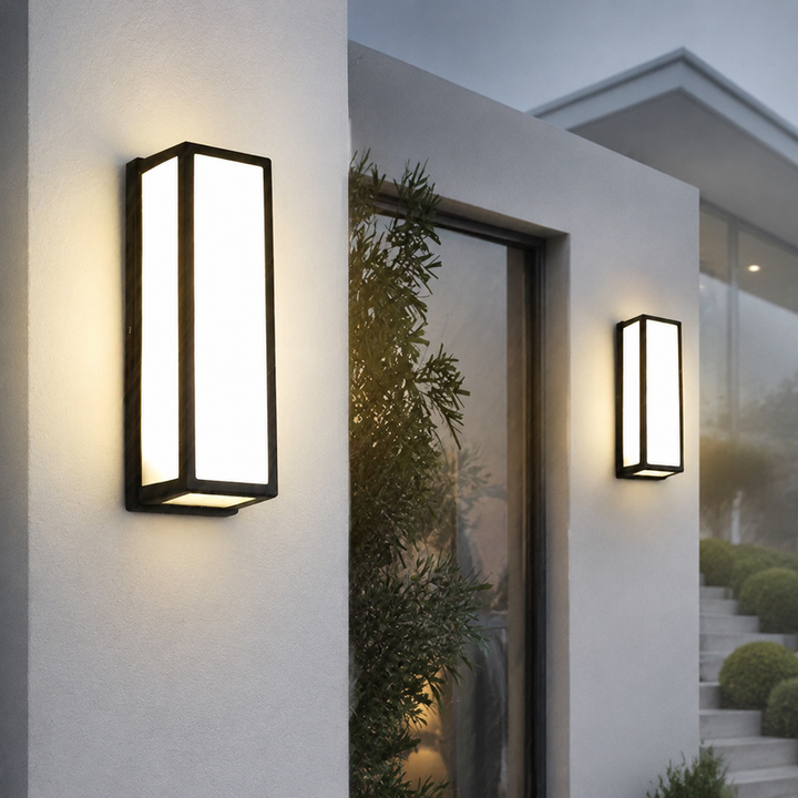 Moderne Buiten Wandlamp Zwart LED Waterdicht