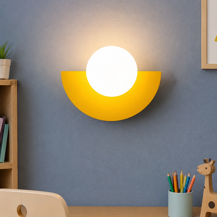Kleurrijke Wandlamp Ronde Glazen Bol