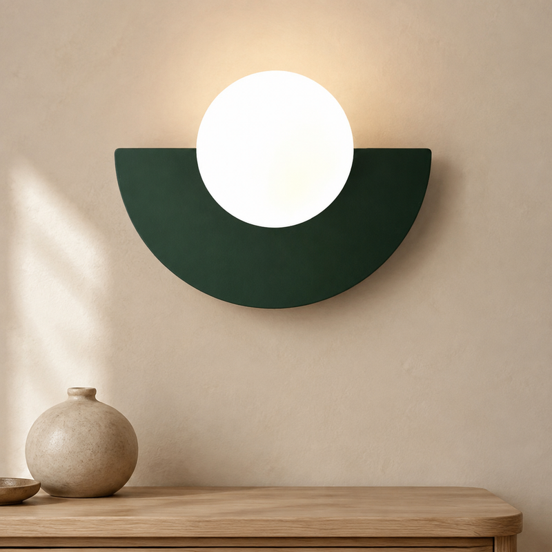 Kleurrijke Wandlamp Ronde Glazen Bol