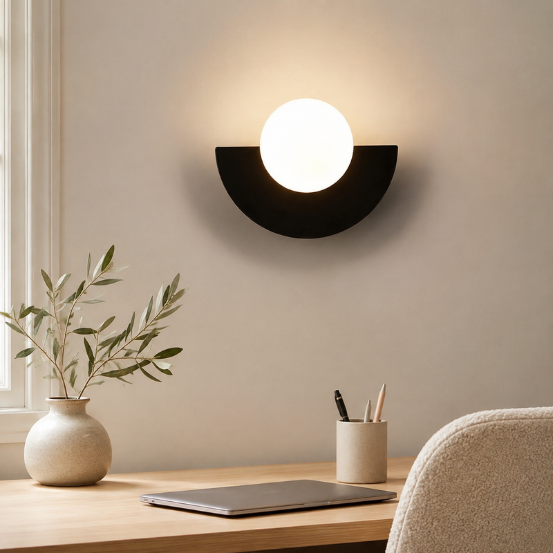 Kleurrijke Wandlamp Ronde Glazen Bol