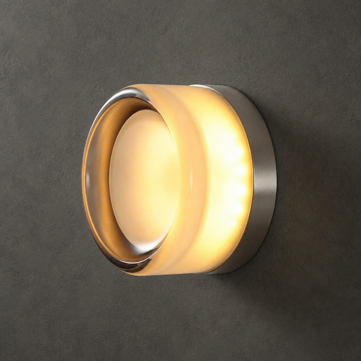 Ronde Goud Metalen Wandlamp Modern