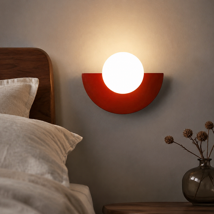 Kleurrijke Wandlamp Ronde Glazen Bol
