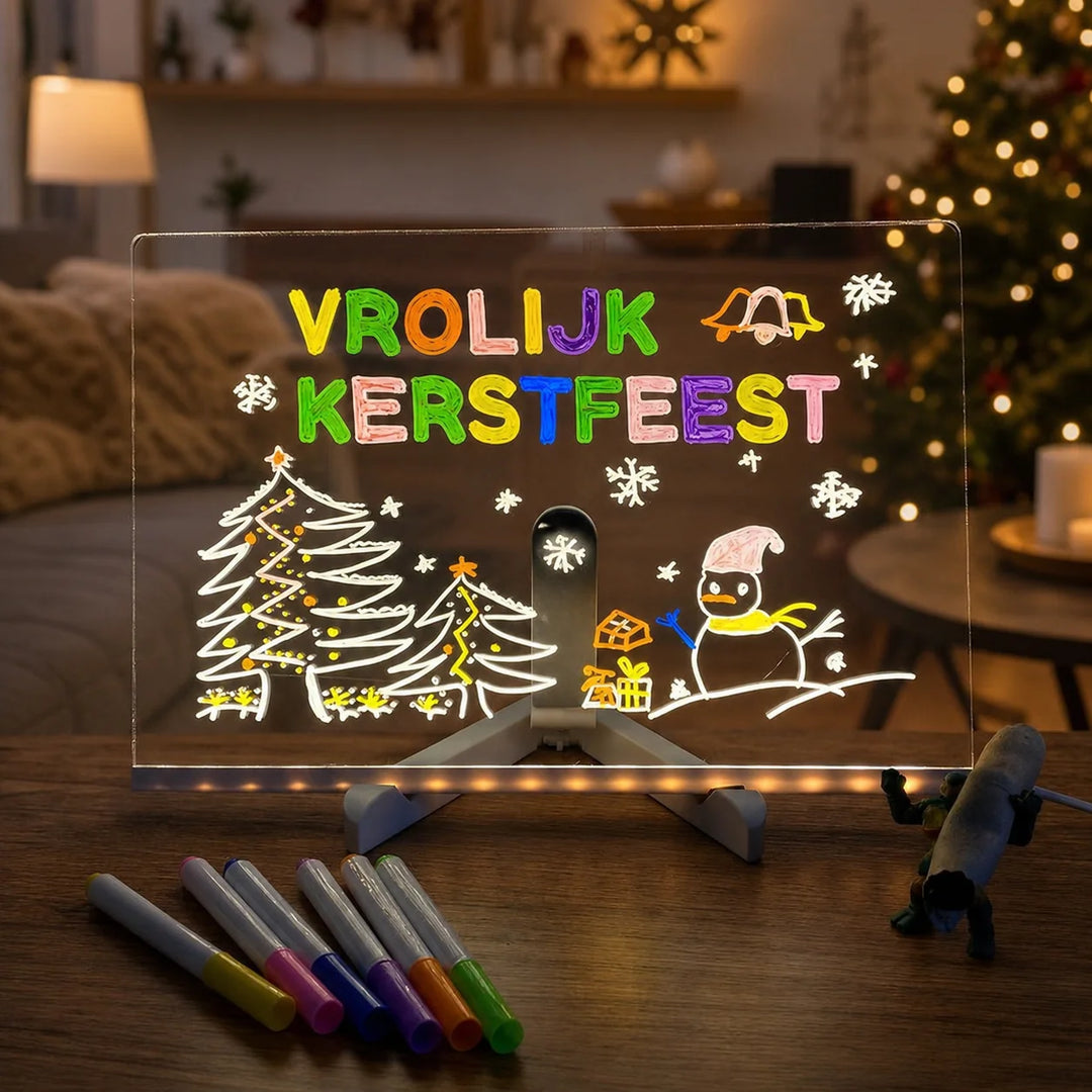 LED Acryl Berichtenbord Kleurrijke Schrijfbare Tafellamp