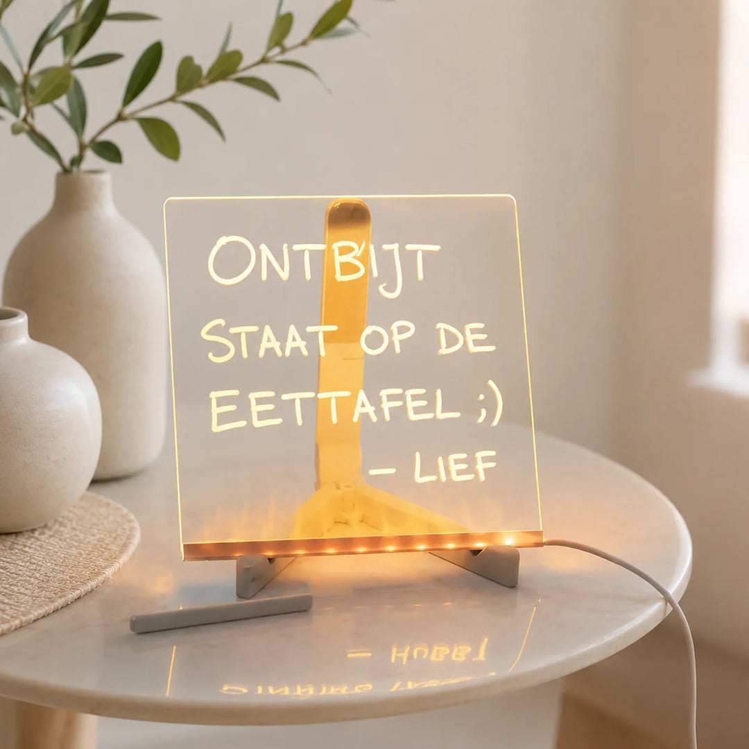 LED Acryl Berichtenbord Kleurrijke Schrijfbare Tafellamp