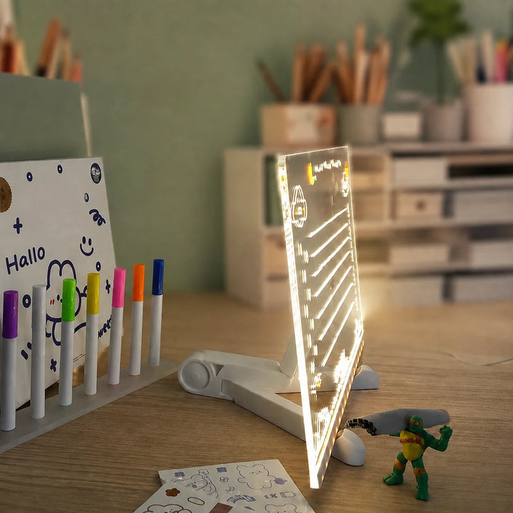 LED Acryl Berichtenbord Kleurrijke Schrijfbare Tafellamp