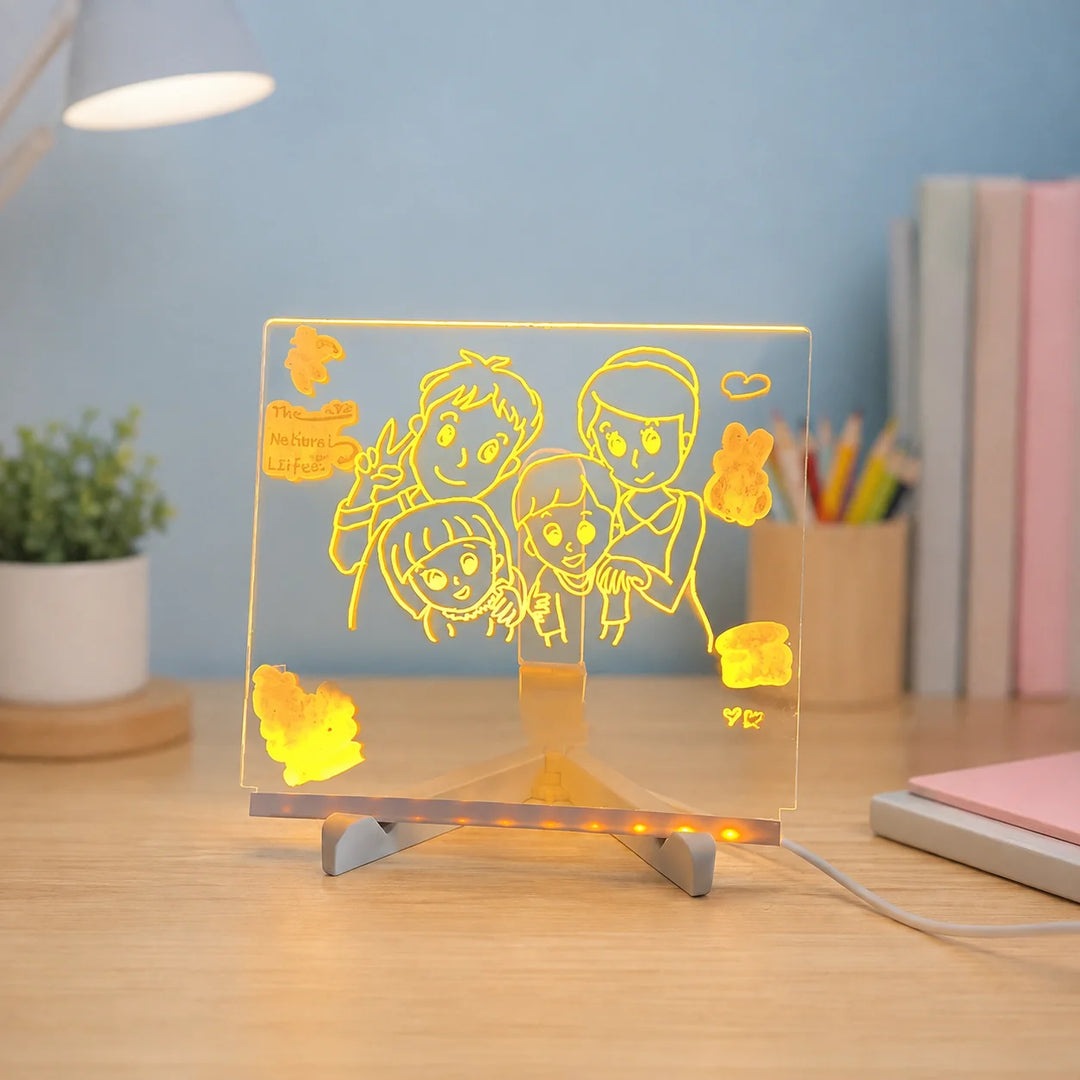 LED Acryl Berichtenbord Kleurrijke Schrijfbare Tafellamp