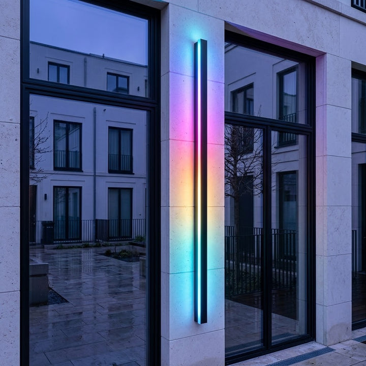 Buiten Strip Wandlamp Zwart Lineair LED Geïntegreerd