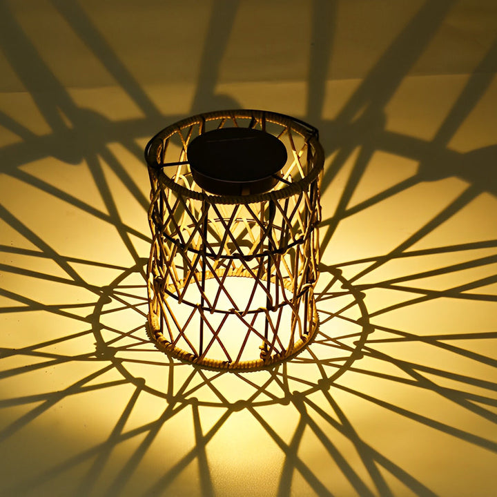Rotan Lantaarn Waterdicht Creatief Solar Tuinlamp