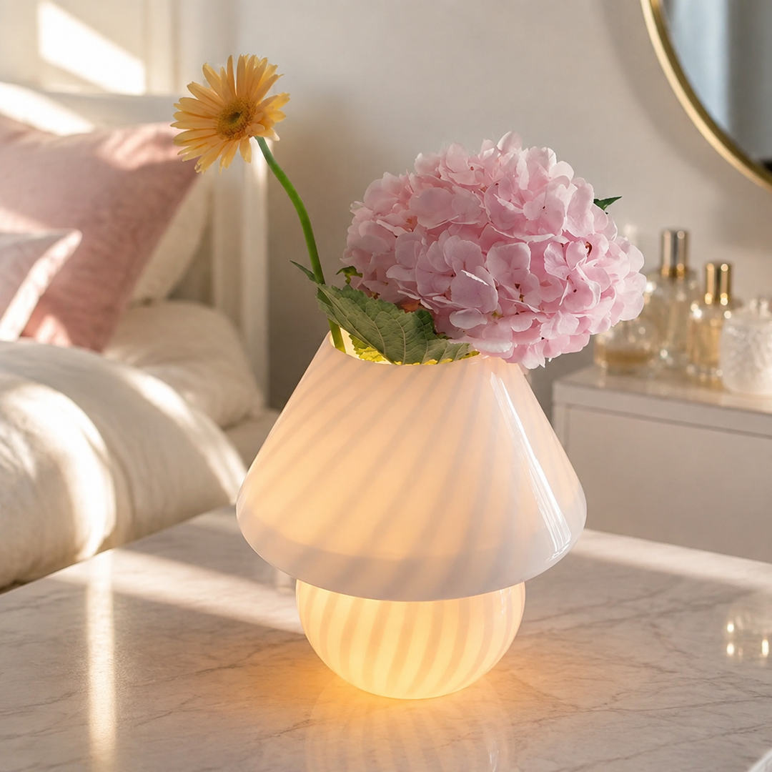 Glazen Bureaulamp Warm LED Scandinavisch