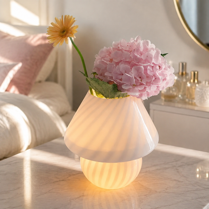 Glazen Bureaulamp Warm LED Scandinavisch