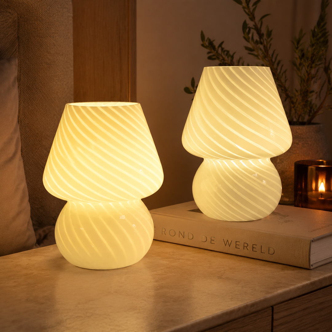 Glazen Bureaulamp Warm LED Scandinavisch