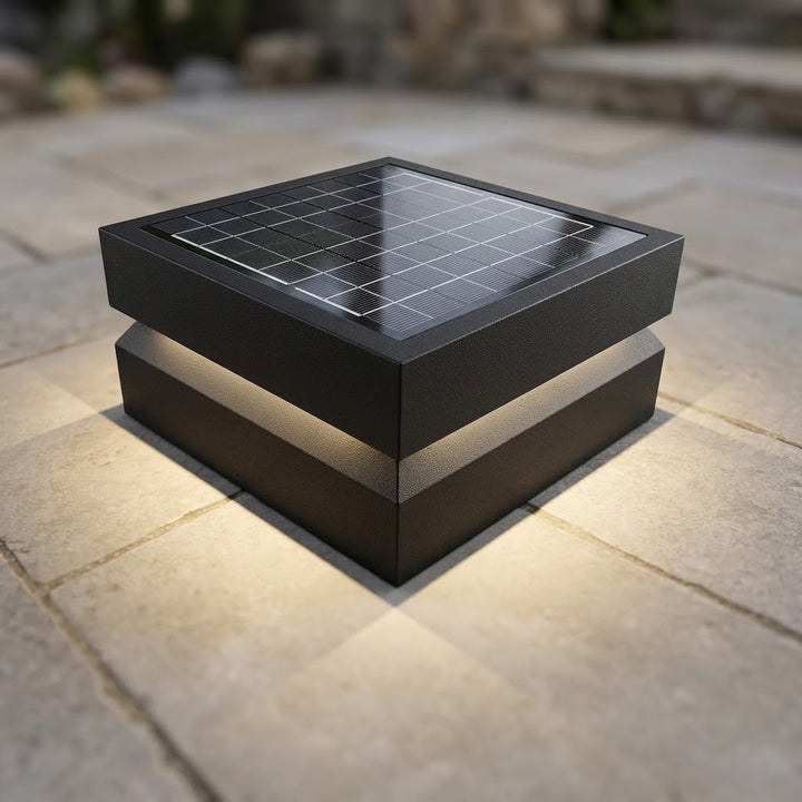 Solar Buitenverlichting Deck Modern Vierkant Waterdicht Zwart
