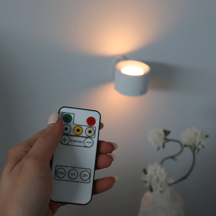 Draadloze LED Wandlamp met Afstandsbediening, Instelbaar Licht