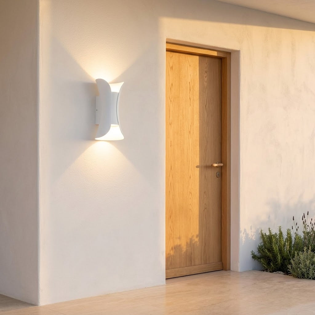 Op- en Neerwaartse Wandlamp Modern Gebogen LED Waterdicht