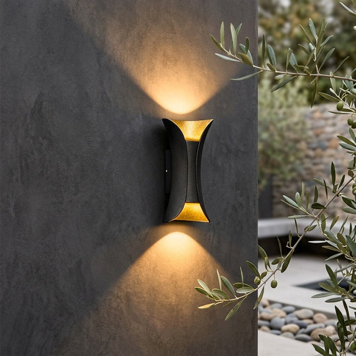 Op- en Neerwaartse Wandlamp Modern Gebogen LED Waterdicht