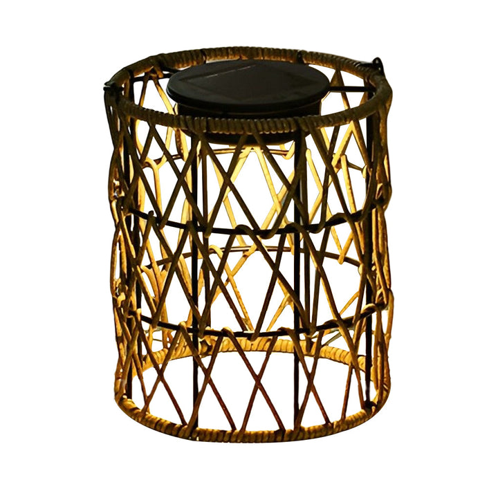 Rotan Lantaarn Waterdicht Creatief Solar Tuinlamp