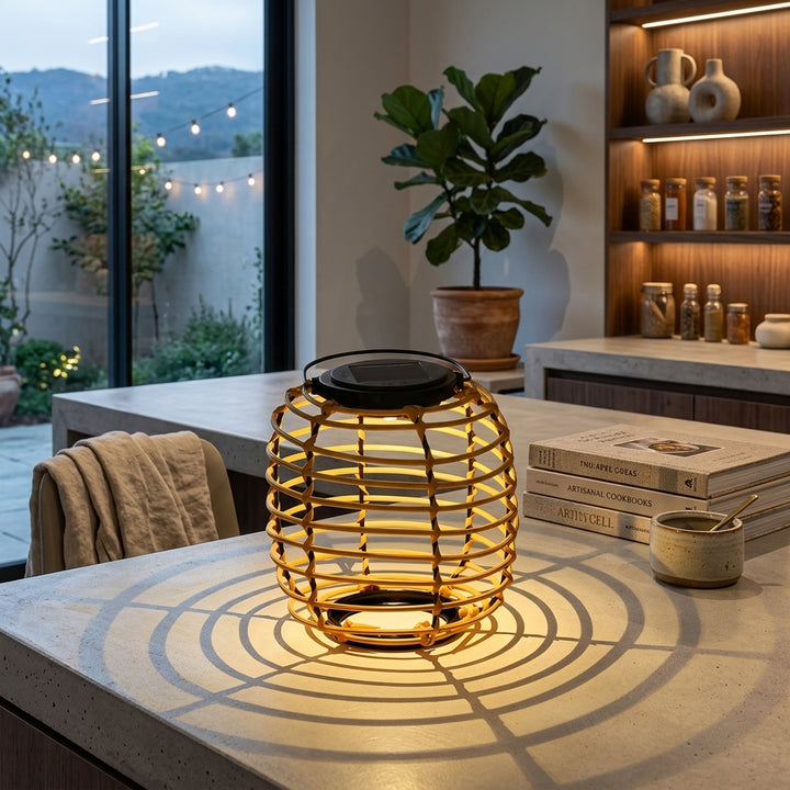 Rotan Lantaarn Waterdicht Creatief Solar Tuinlamp