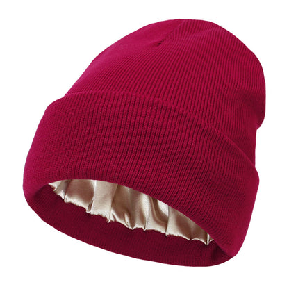The Satin Shield Beanie - Satijn gevoerde muts tegen pluizig haar