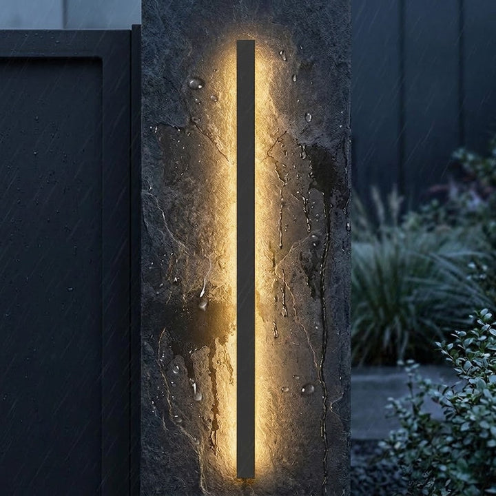 Buiten Strip Wandlamp Zwart Lineair LED Geïntegreerd