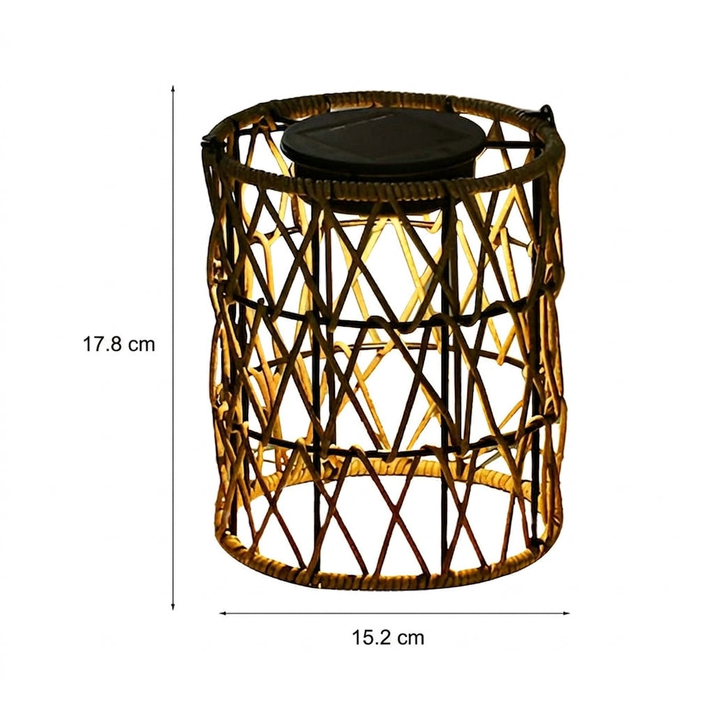 Rotan Lantaarn Waterdicht Creatief Solar Tuinlamp