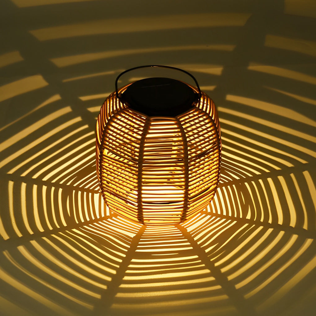 Rotan Lantaarn Waterdicht Creatief Solar Tuinlamp