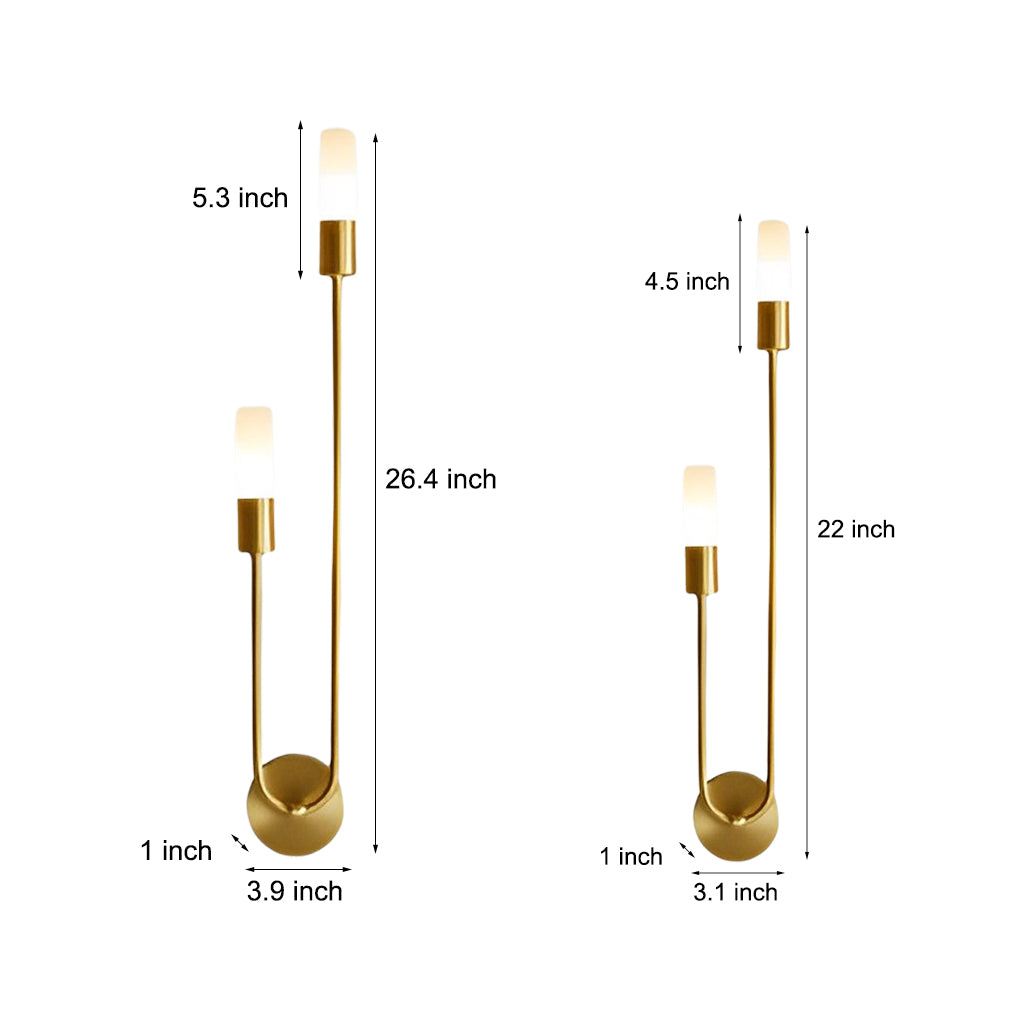 Modern Double Heads Wall Sconce Creative Luxury Metal Light