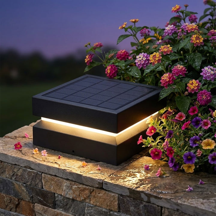 Solar Buitenverlichting Deck Modern Vierkant Waterdicht Zwart