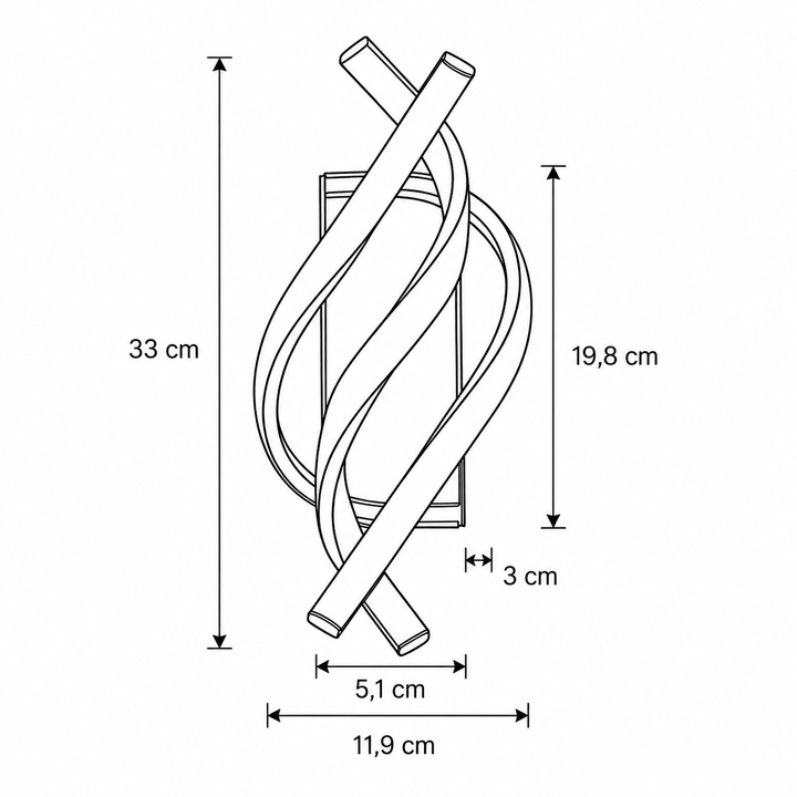 Spiraal Wandlamp Modern Minimalistisch LED Metaal