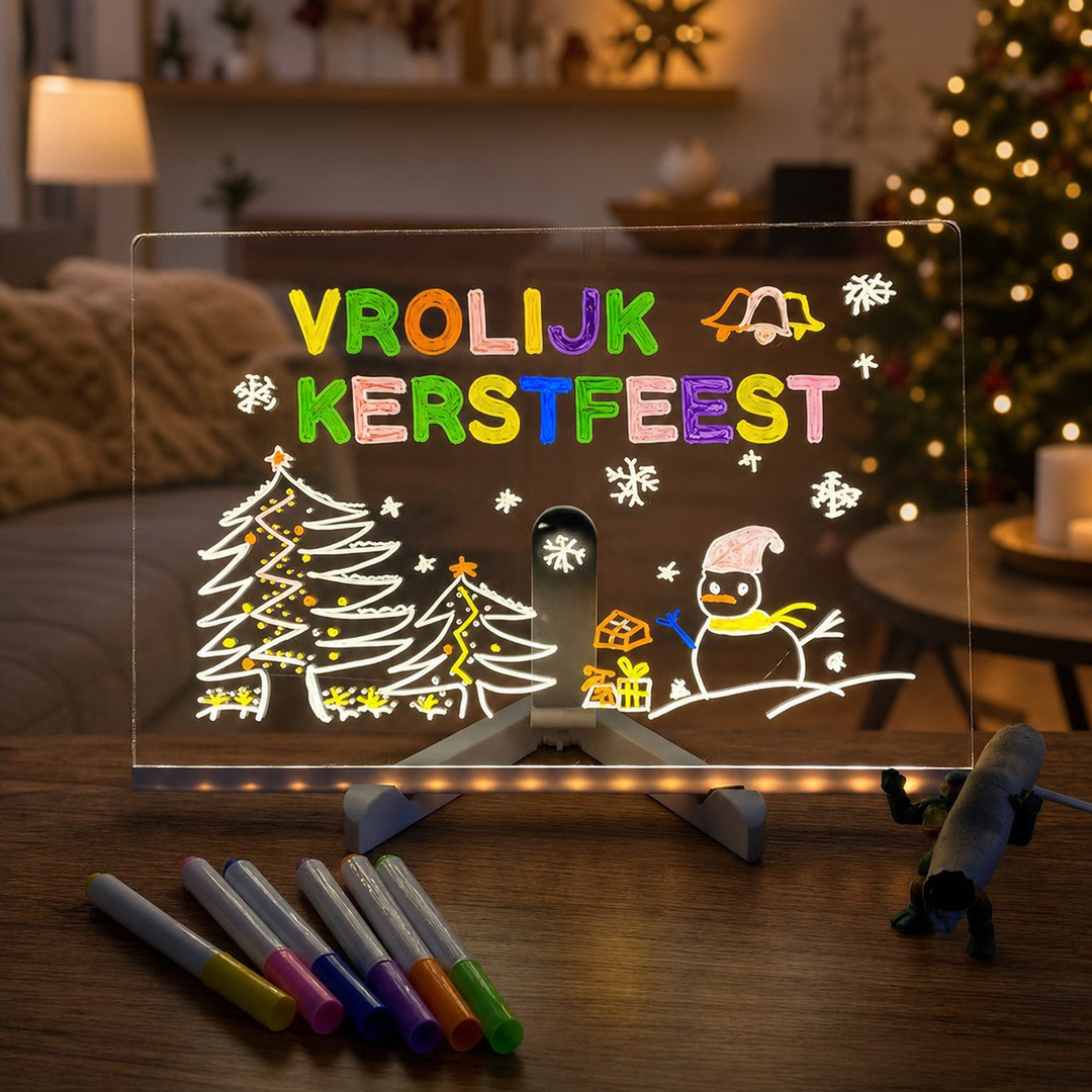 LED Acryl Berichtenbord Kleurrijke Schrijfbare Tafellamp