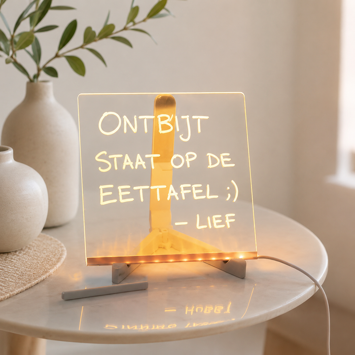 LED Acryl Berichtenbord Kleurrijke Schrijfbare Tafellamp