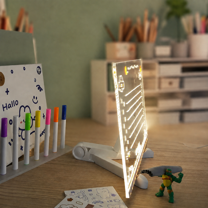 LED Acryl Berichtenbord Kleurrijke Schrijfbare Tafellamp