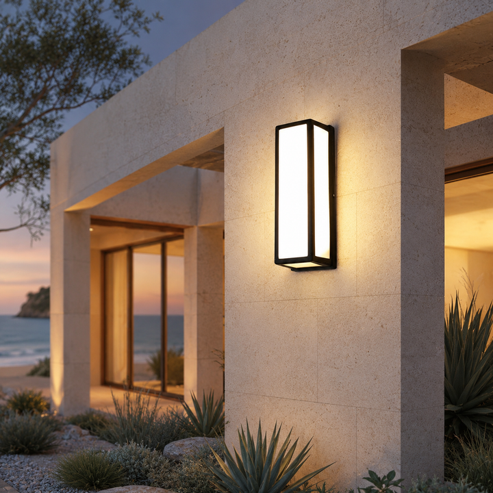 Moderne Buiten Wandlamp Zwart LED Waterdicht