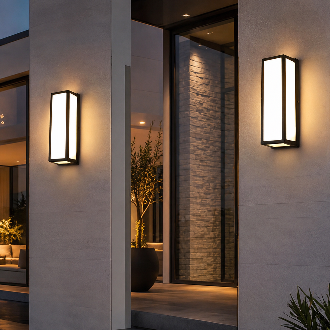 Moderne Buiten Wandlamp Zwart LED Waterdicht