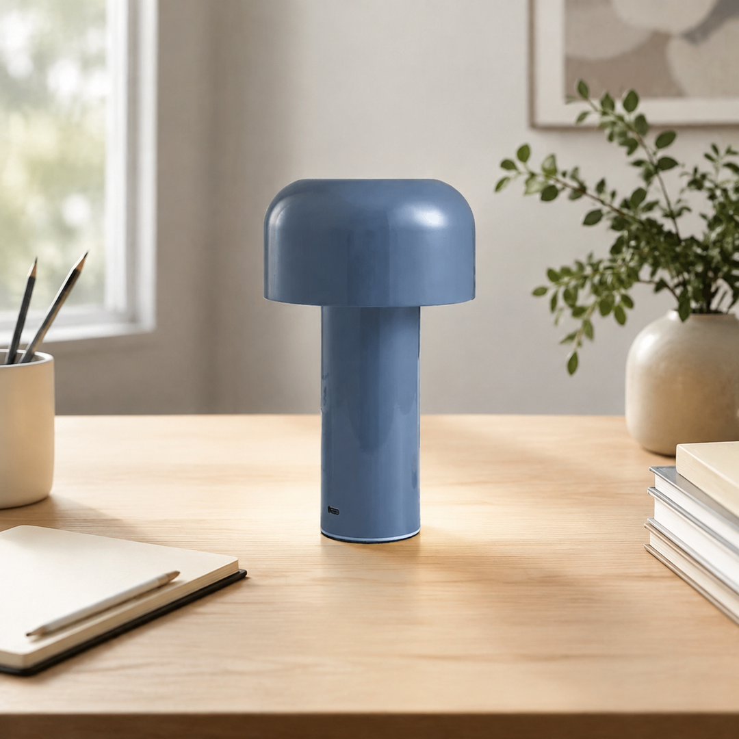 Paddenstoel Tafellamp Draadloos Oplaadbaar, Sfeervolle LED Gloed
