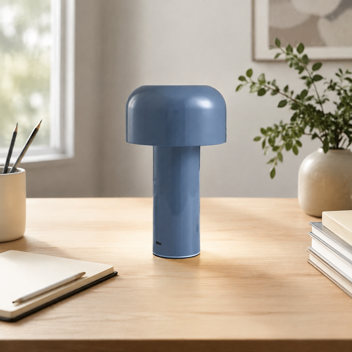 Paddenstoel Tafellamp Draadloos Oplaadbaar, Sfeervolle LED Gloed
