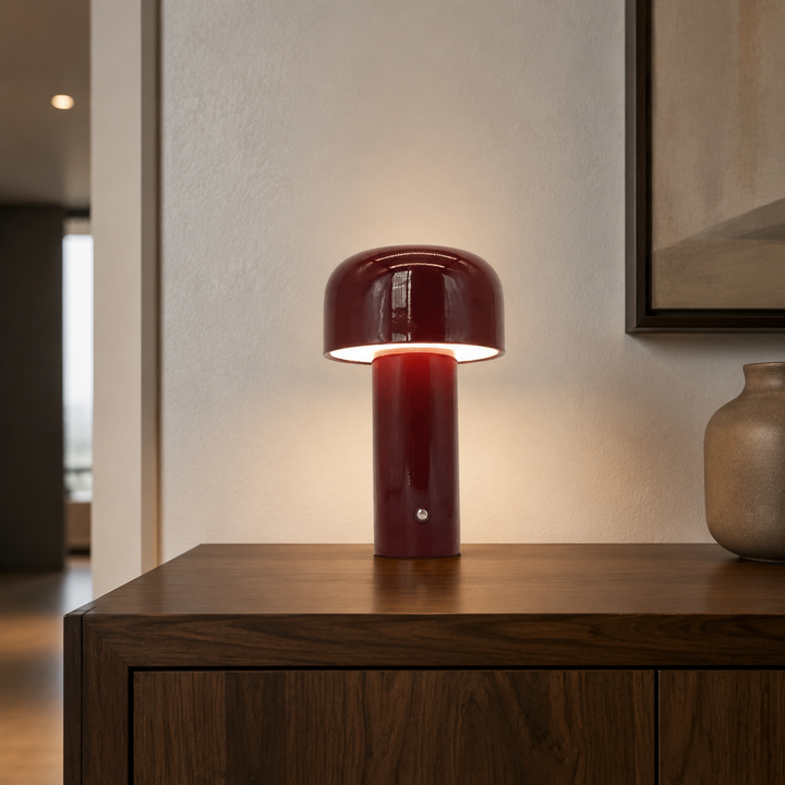 Paddenstoel Tafellamp Draadloos Oplaadbaar, Sfeervolle LED Gloed