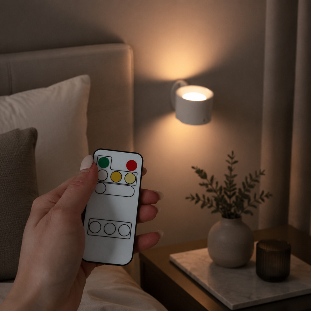 Draadloze LED Wandlamp, Sfeervolle Gloed voor Thuis