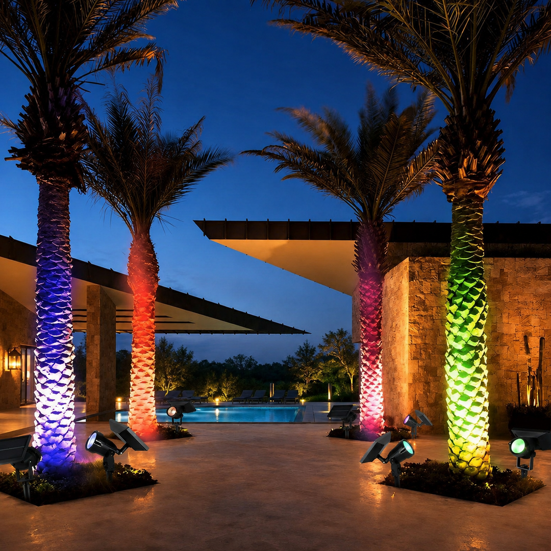 Grondpen Solar Lampen Verstelbaar LED RGB Waterdicht