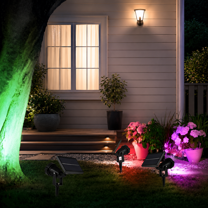 Grondpen Solar Lampen Verstelbaar LED RGB Waterdicht