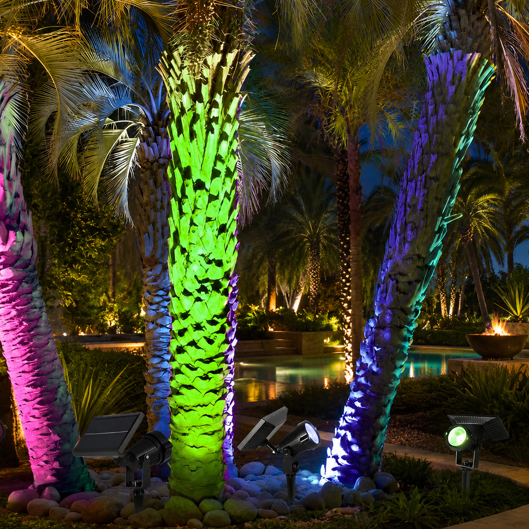 Grondpen Solar Lampen Verstelbaar LED RGB Waterdicht