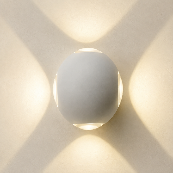 Bolvormige LED Wandlamp Aluminium Buiten