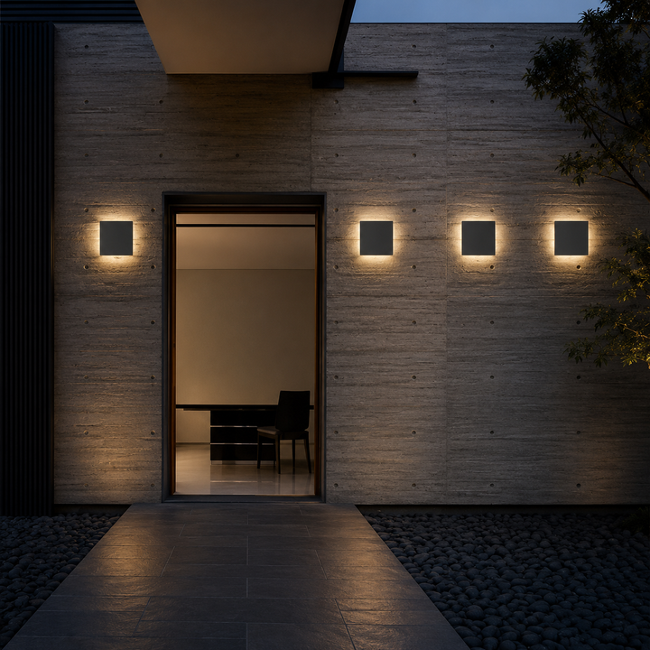 Vierkante Moderne LED Wandlamp Buiten