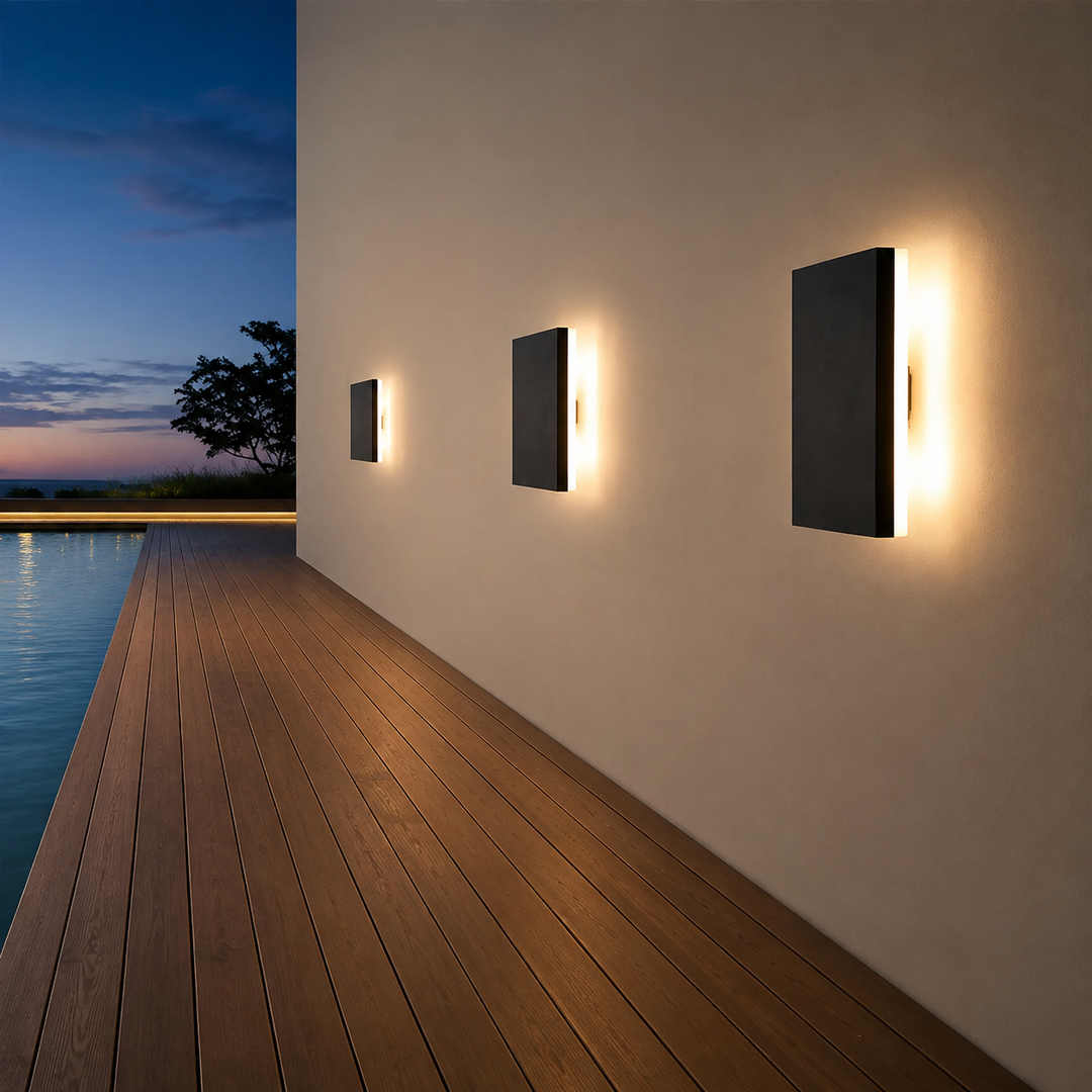 Vierkante Moderne LED Wandlamp Buiten