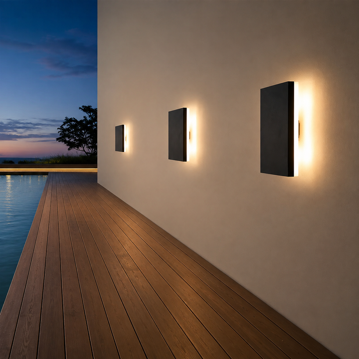 Vierkante Moderne LED Wandlamp Buiten