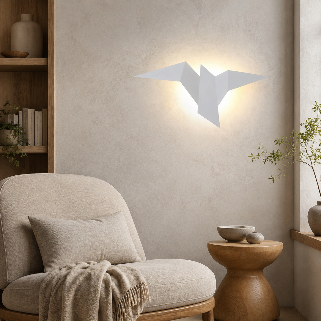 Geometrische Vogel Wandlamp Origami