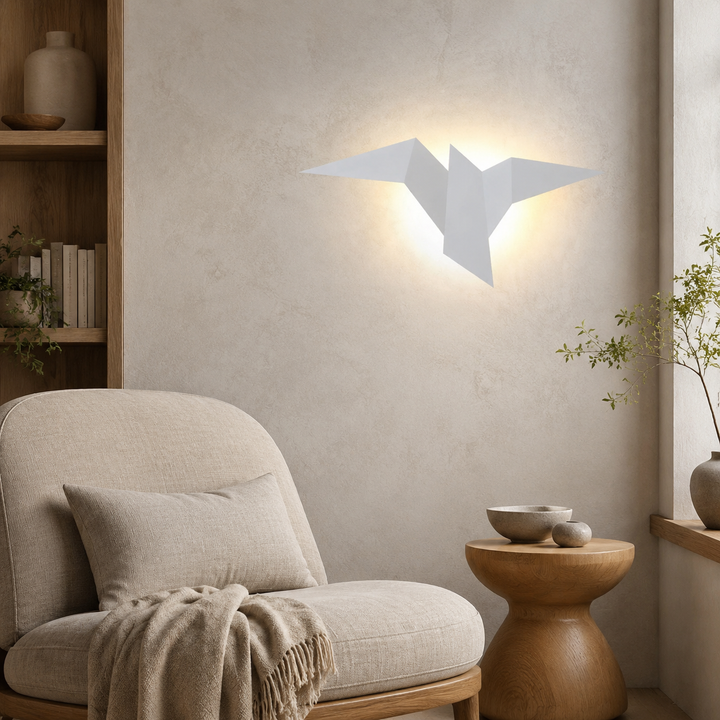 Geometrische Vogel Wandlamp Origami