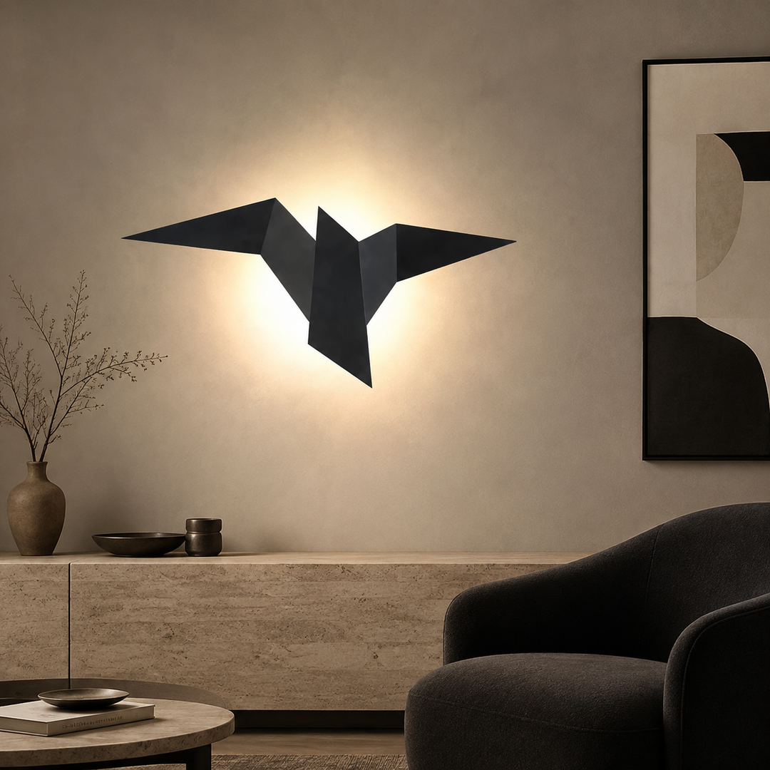 Geometrische Vogel Wandlamp Origami