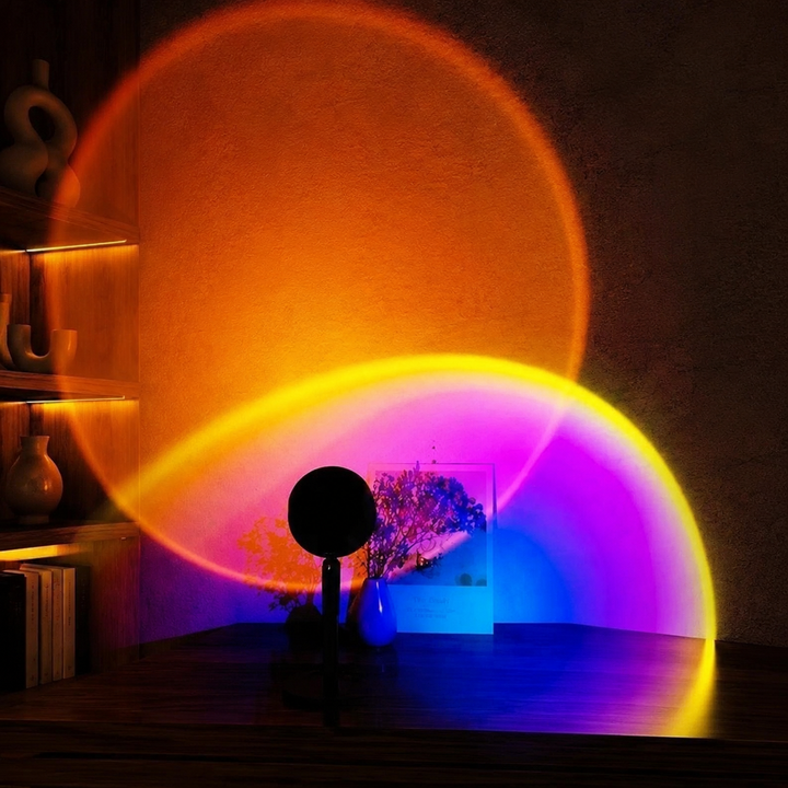 Sunset Projectielamp Zwart Sferisch