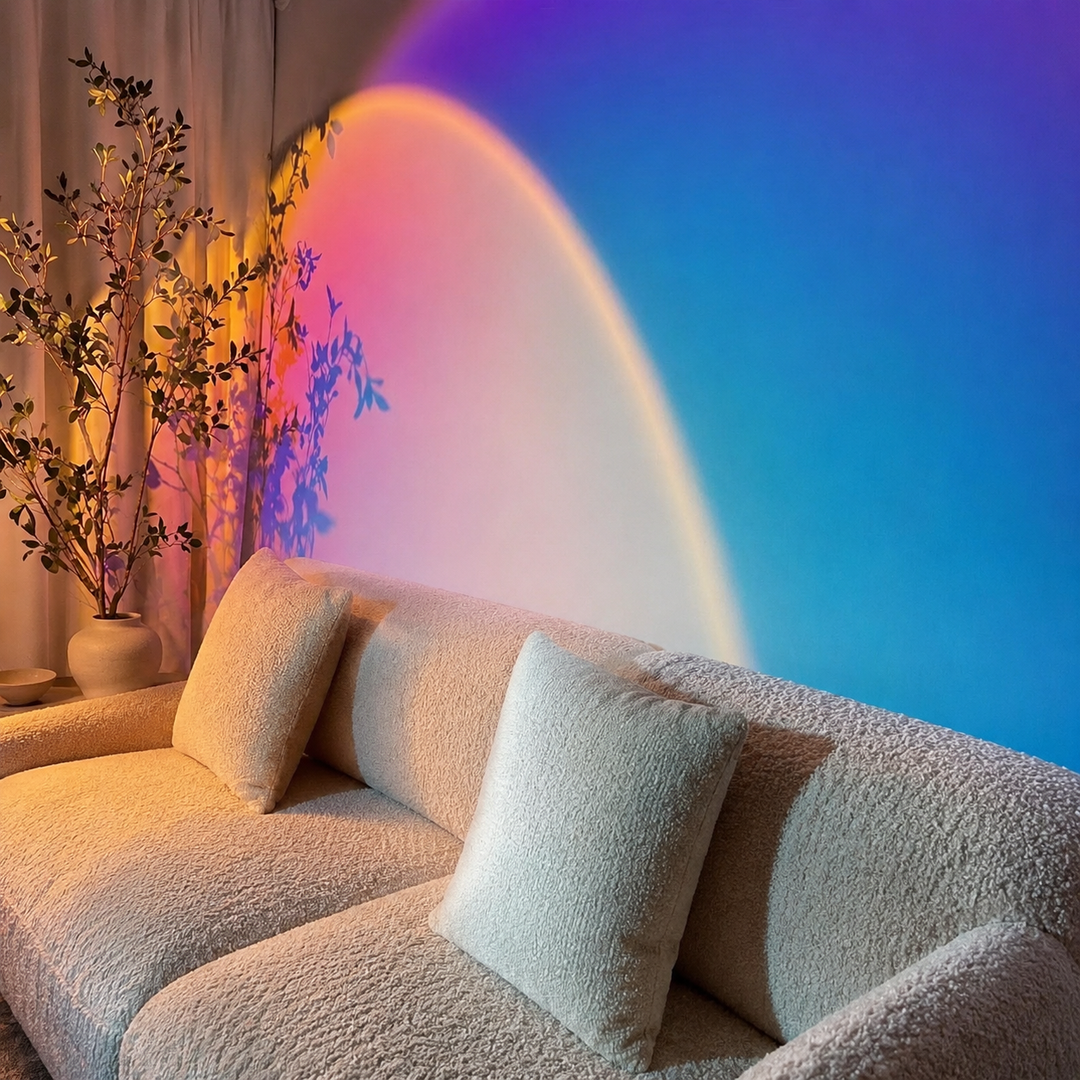 Sunset Projectielamp Zwart Sferisch